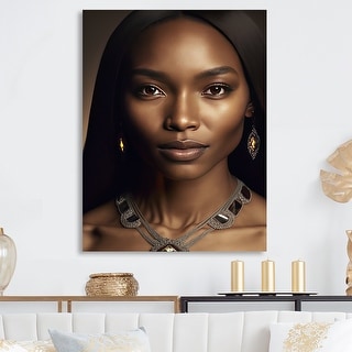 Designart "Portrait Of A Latina Woman" Woman Goddess Metal Wall Art